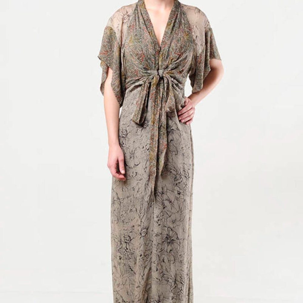 Rare! Winter Kate Silk Chiffon Kimono Dress